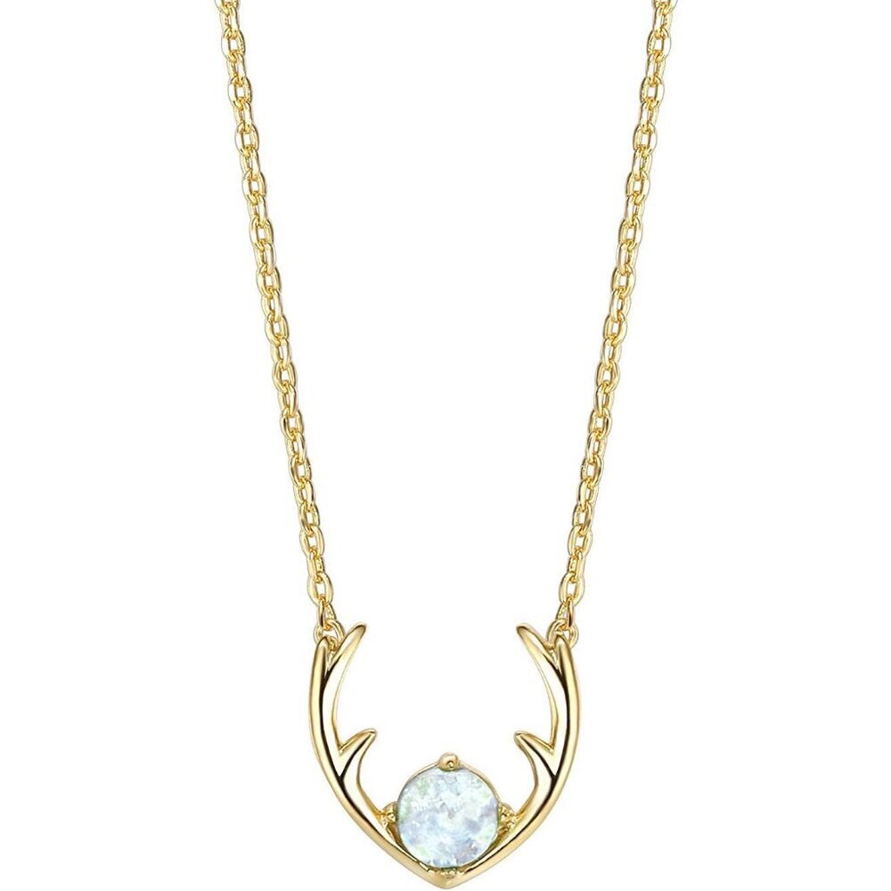 Sustainable 14K Gold Plated Opal Necklace for Women | Elegant Bohemian Style